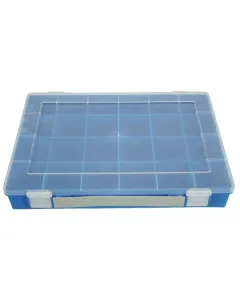 Hünersdorff - WE6049 - Sortimentskasten 335x225x55mm, Blau Polypropylen, 24 Fächer