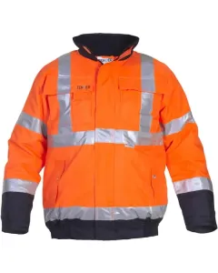 Hydrowear - 052000L - Pilotjacke Hi-Vis, Orange-Blau, Groesse L, UK:40/EU:52-54, Tenderline, Helios
