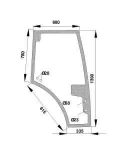 Kramp - H816810030340N - Tuerglas