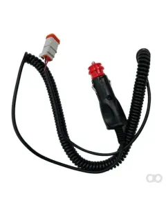 Kramp - KADTSPIRCIG - Verbindungsspiralenkabel mit Deutsch-Stecker DT2 und Zigarettenanzuender (max. 25W) 3m