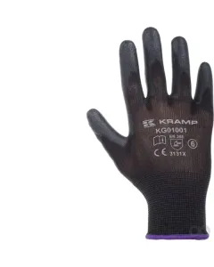 Kramp - KG0100108 - Arbeitshandschuhe 1.001 8/M, 3 Paar, Schwarz, Protect By Kramp