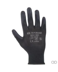 Kramp - KG0100109P120 - Arbeitshandschuhe, Groesse 9/L, Schwarz, 120 Stueck, Nylon/Polyester Protect By Kramp