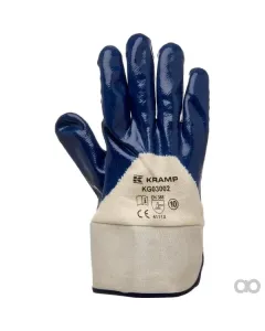 Kramp - KG0300209 - Arbeitshandschuhe Blaue Baumwolle 26 cm Lang, Groesse 9/L Protect by Kramp