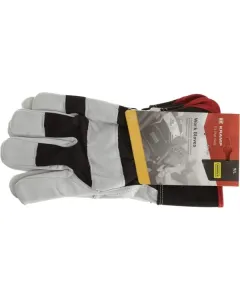 Kramp - KG0300409 - Arbeitshandschuhe aus Schwarz-Weissem Leder/Baumwollkoeper Groesse 9/L Protect by Kramp