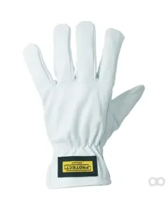 Kramp - KG0300712 - Arbeitshandschuhe aus Weissem Leder Groesse 12/3XL Protect by Kramp
