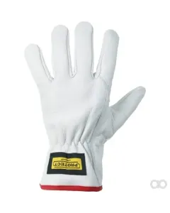Kramp - KG0300808 - Arbeitshandschuhe aus Weissem Leder Groesse 8/M Protect by Kramp