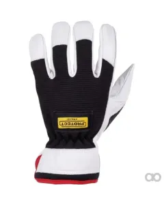 Kramp - KG0301009 - Arbeitshandschuhe Aus Schwarz-Weißem Leder/Spandex Größe 9/L