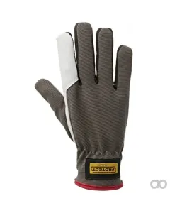 Kramp - KG0301111 - Arbeitshandschuhe Aus Grau-Weißem Leder/Spandex/Polyester Größe 11/2XL