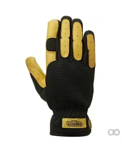 Kramp - KG0400109 - Arbeitshandschuhe Aus Schwarz-Gelbem Leder/Ethylenvinylacetat/Spandex Größe 9/L