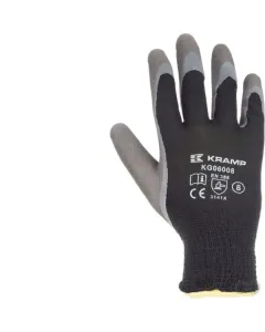 Kramp - KG0600808 - Arbeitshandschuhe Aus Schwarzem Polyester 25,5 cm Lang, Größe 8/M