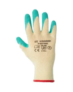 Kramp - KG0700207 - Arbeitshandschuhe Gelb, Mit Latexbeschichtung, 23 cm Lang, Größe 7/S