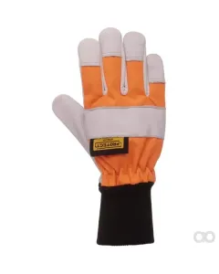 Kramp - KG0900108 - Handschuhe Aus Orange-Schwarz-Weissem Leder/Polyamid Groesse 8/M Schutz Forstwirtschaft Kramp