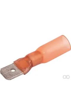 Kramp - KK500515 - Flachstecker, Rot, 0,5-1,5mm² 6,3x0,8mm (25x), Kramp