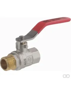 Kramp - KS12MKR - Kugelhahn BSP Innengewinde/Aussengewinde 1/2" + Edelstahlgriff