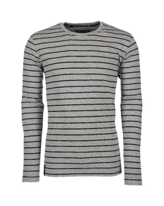 Kramp - KW207821068066 - T-Shirt, Größe 4XL/50, Lange Aermel, Gestreift, Grau-Schwarz, Kramp Technical