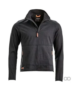 Kramp - KW5011001811050 - Fleece-Halbzip-Herrenpullover Dunkelgrau M