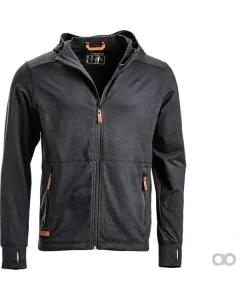 Kramp - KW5011201811048 - Fleecejacke Mit Reissverschluss Und Kapuze Herren Dunkelgrau S