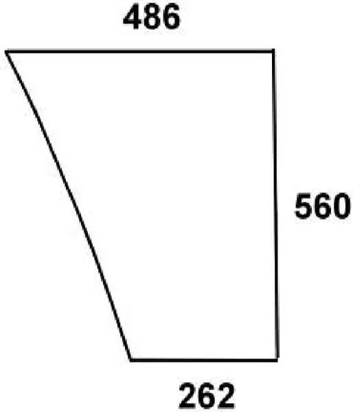 Kramp - L62576N - Untere Frontscheibe Rechts