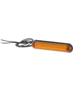 Kramp - LA103161 - Begrenzungsleuchte LED, 0,7/1,5W, Rechteckig, 12-24V, Orange, 133,8x26,8x14,4mm, 6 LEDs Kramp