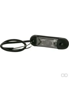 Kramp - LA103165 - Kennzeichenleuchte LED, 0,8/1,7W, Rechteckig, 12-24V, Rot/Weiß, 110x30x28mm, 4 LEDs Kramp