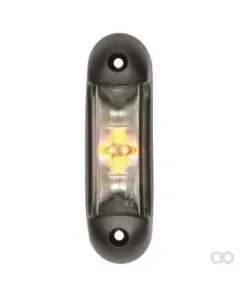 Kramp - LA103167 - Kennzeichenleuchte LED, 1/2,2W, Rechteckig, 12-24V, Weiß/Orange/Rot, 110x30x28mm, 6 LEDs Kramp