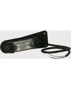 Kramp - LA103168 - Kennzeichenleuchte LED, 1/2,2W, Rechteckig, 12-24V, Weiß/Orange/Rot, 139x35x35mm, 6 LEDs Kramp