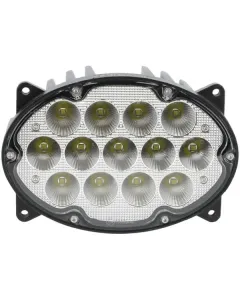 Kramp - LA10559 - Arbeitsleuchte LED, 65W, 5200lm, Oval, 10/30V, 161x110x90mm, Weitstrahler, 13 LEDS, H4 – Vorne