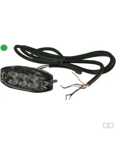 Kramp - LA20073G - Blinkende Warnleuchte LED, Rechteckig, 10/30V, Gruen, 82x30x9mm, 3 LED