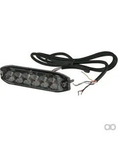 Kramp - LA200763M - Blinkende Warnleuchte LED, Rechteckig, 10/30V, Orange, 130x30x7mm, 6 LED