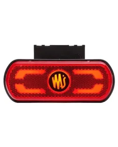 Kramp - LA30081 - Kennzeichenleuchte LED, Rot, Rechteckig, 12-24V, 133.8x53x25mm, Safety Line