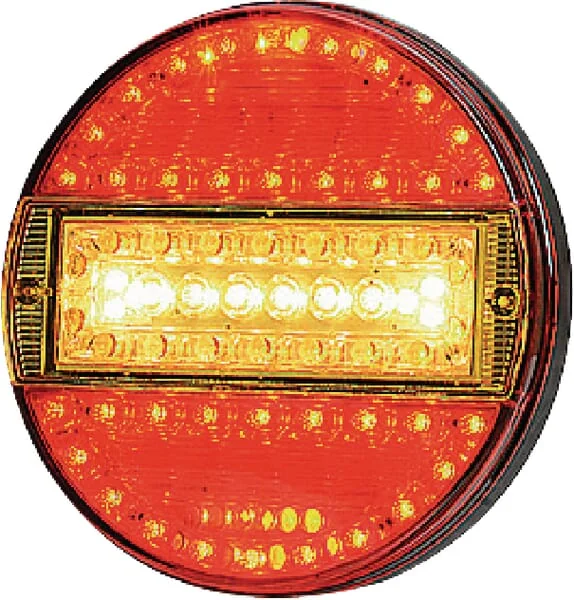 Kramp - LA40014 - Mehrzweck-Rueckleuchte LED, Rund, 12-24V, Diameter 140mm, 7-Polig