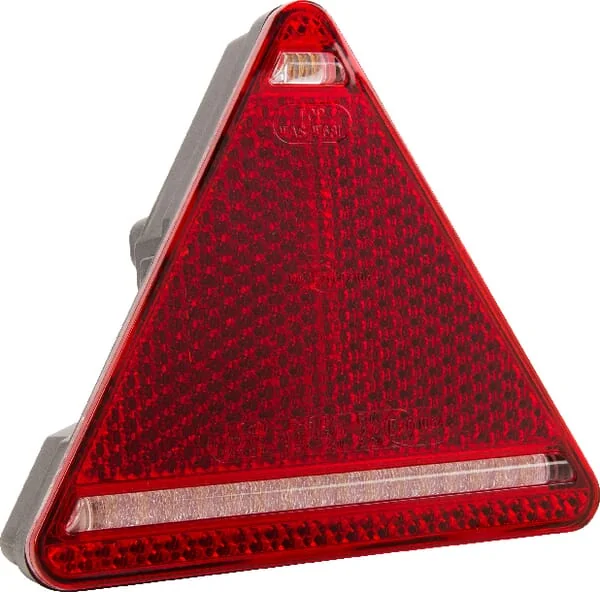 Kramp - LA40028 - Mehrzweck-Rueckleuchte Links LED, Dreieckig, 12-24V, 163x144x38.8mm, 5-Polig