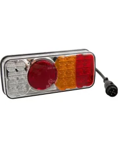 Kramp - LA40032 - Mehrzweck-Rueckleuchte Rechts LED, Rechteckig, 12-24V, 200.5x85x40mm, 5-Polig