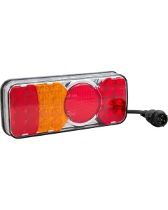 Kramp - LA40034 - Mehrzweck-Rueckleuchte Links LED, Rechteckig, 12-24V, 200.5x85x40mm, 5-Polig