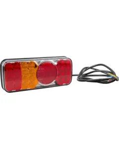 Kramp - LA40035 - Mehrzweck-Rueckleuchte LED, Rechteckig, 12-24V, 200.5x85x40mm – Hinten Links