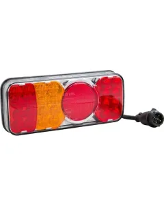 Kramp - LA40036 - Mehrzweck-Rueckleuchte LED, Rechteckig, 12-24V, 200.5x85x40mm, 5-Polig – Hinten Links