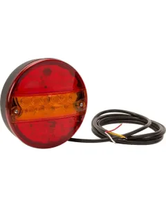 Kramp - LA40037 - Multifunktions-Rueckleuchte LED, Rund, 24V, Integrierter Widerstand, Diameter 142mm
