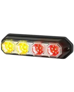 Kramp - LA40060 - Rückleuchte LED, Rechteckig, 12/24V, Rot/Orange, 147x37x42mm, 4 LEDs