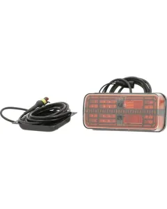 Kramp - LA40070 - Multifunktionale LED-Rückleuchte, Rechteckig, 12V (Integrierter Widerstand), 200,5x85,3x28,9mm