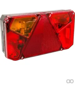 Kramp - LA40907 - Multifunktionale Halogen-Rückleuchte, Rechteckig, 12/24V, 242x134x58mm, 5-Polig – Links