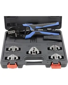 Kramp - LAT2002ASS1KR - 10-Zoll-Crimpzange aus Kohlenstoffstahl, mit 6 Crimpmatrizen