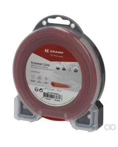 Kramp - NL2415SKR - Schneidfaden Für Trimmer Diameter 2,4 mm 15 m Quadratisches Profil, Rot, Kramp