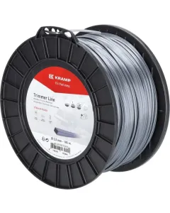 Kramp - NL25185TSKR - Trimmerfaden Diameter 2,5 mm 185 m Quadratisch Titanium Power Grau Kramp