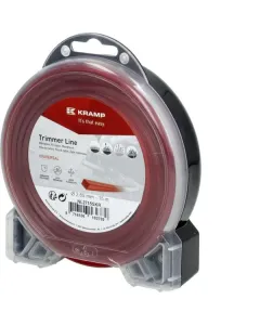 Kramp - NL2715SKR - Reißfester Trimmerfaden Diameter 2,65 mm 15 m Quadratisches Profil, Rot, Kramp