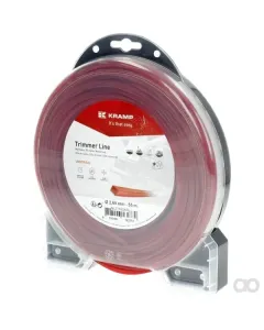 Kramp - NL2755SKR - Schneidfaden Für Trimmer Diameter 2,65 mm 55 m Mit Quadratischem Profil, Rot, Kramp