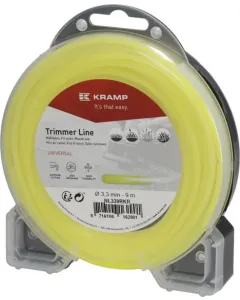 Kramp - NL339RKR - Schneidfaden Für Trimmer Diameter 3,3 mm 9 m Mit Rundem Profil, Gelb, Kramp