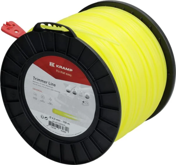 Kramp - NL40158RKR - Trimmer-Schnur Diameter 4 mm 158 m Mit Rundem Profil, Gelb, Kramp