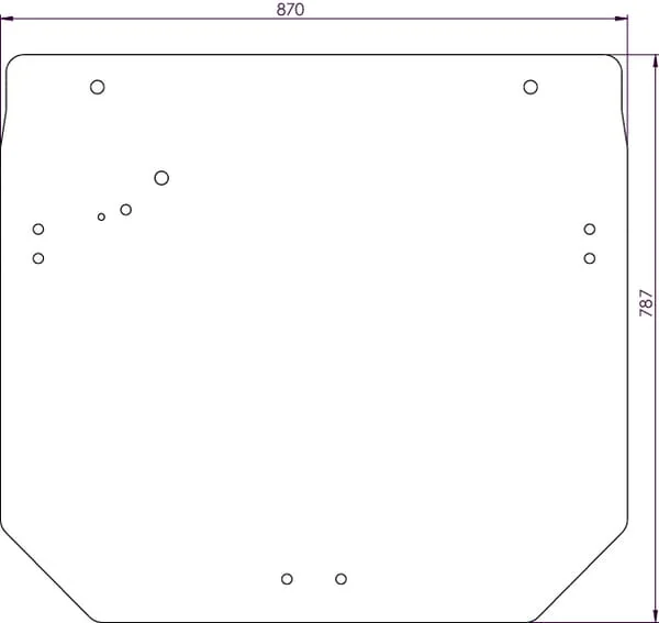 Kramp - R261272N - Hinteres Fenster 11 Loecher