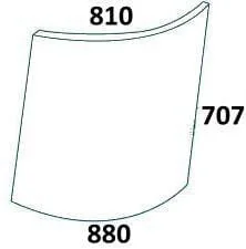 Kramp - R50753N - Rechtes Oberes Fensterglas