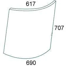 Kramp - R50755N - Oberes Linkes Frontglas